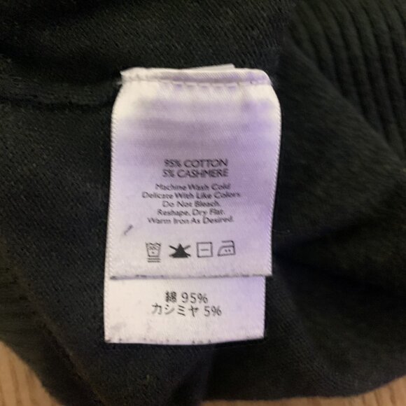 Eddie Bauer V-Neck Sweater Pullover Mens Small Green Cotton Cashmere Blend - Picture 3 of 8